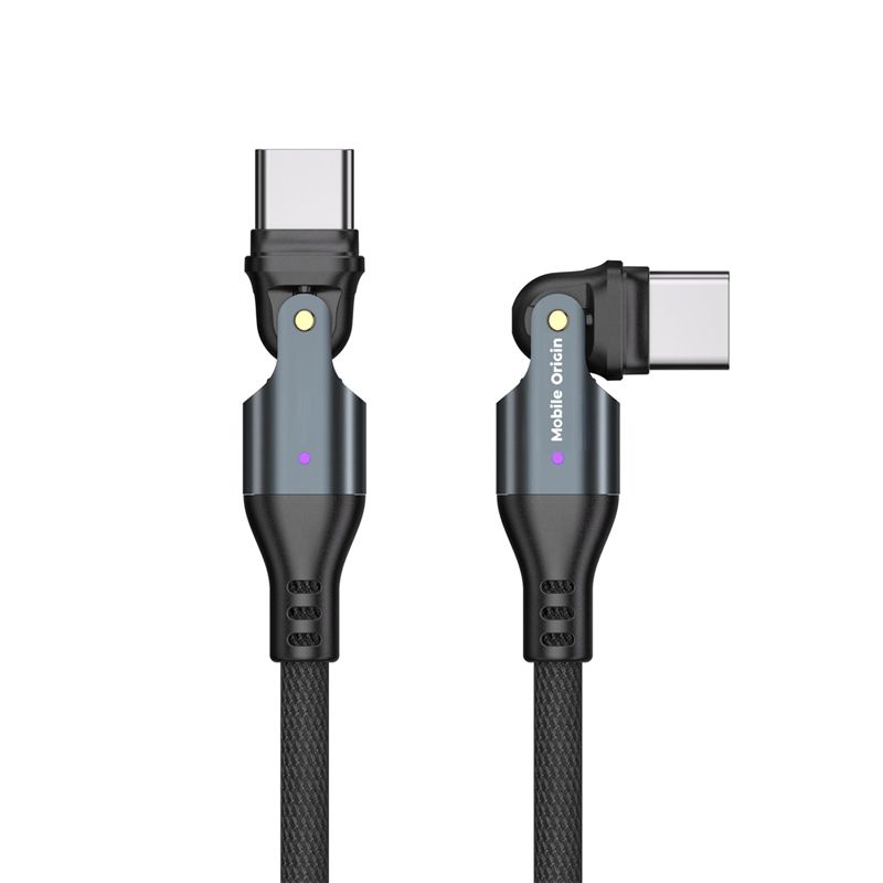 Cablu rotativ Mobile Origin USB-C la USB-C 240W incarcare rapida (iPhone 17 Pro Max, MO-240WRC-CB3) by www.silkase.ro
